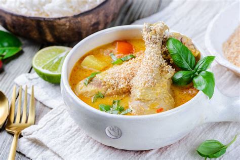 easy-thai-coconut-chicken-curry-recipe-the-spruce image