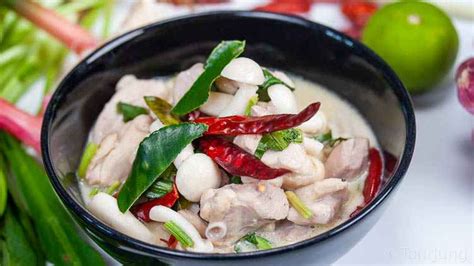 authentic-tom-kha-gai-recipe-thai-coconut-chicken image