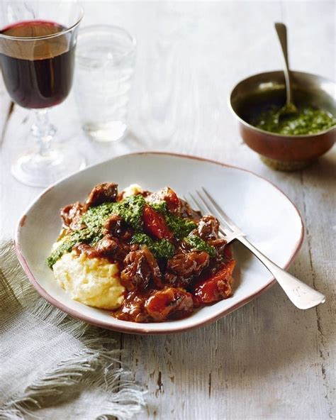 braised-beef-anchovy-salsa-and-polenta image