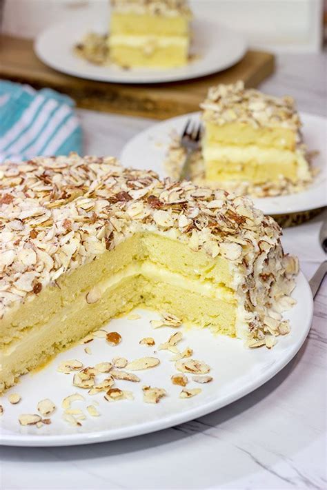 burnt-almond-torte-vanilla-cake-covered-in-tasty image