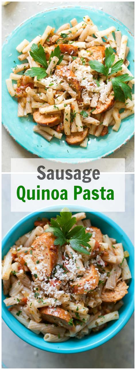 sausage-quinoa-pasta-primavera-kitchen image
