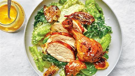 caesar-salad-roast-chicken-recipe-bon-apptit image