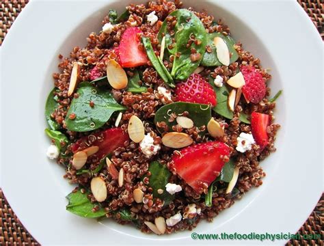 quinoa-salad-with-spinach-and-strawberries-the-foodie image