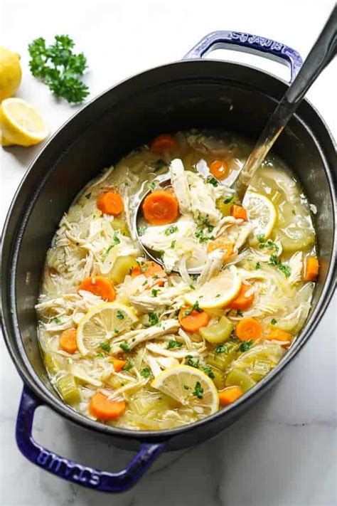 lemon-chicken-and-rice-soup-easy-joyous-apron image