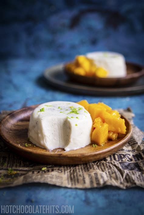 coconut-panna-cotta-with-lime-and-mango-vegan image