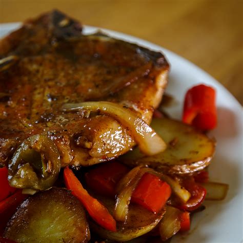 pork-chops-with-peppers-onions-potatoes-giannis image