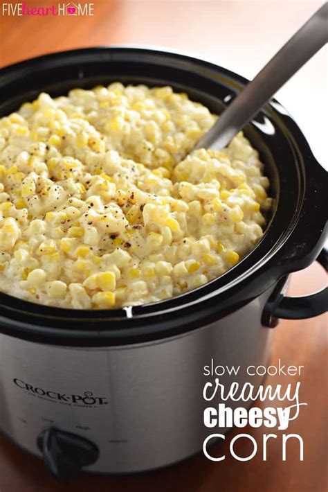 slow-cooker-creamy-cheesy-corn-fivehearthome image