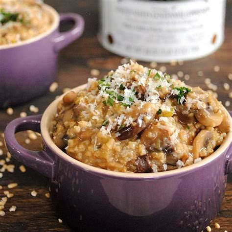 savory-mushroom-and-herb-steel-cut-oat-risotto image