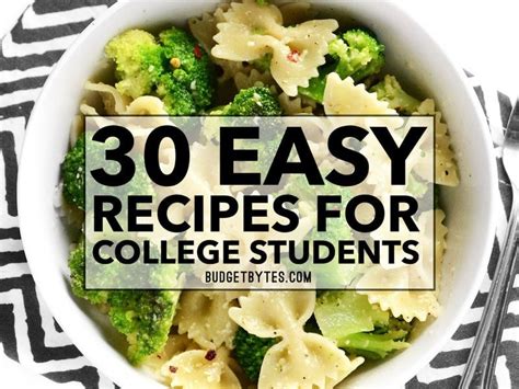 30-easy-recipes-for-college-students-budgetbytescom image