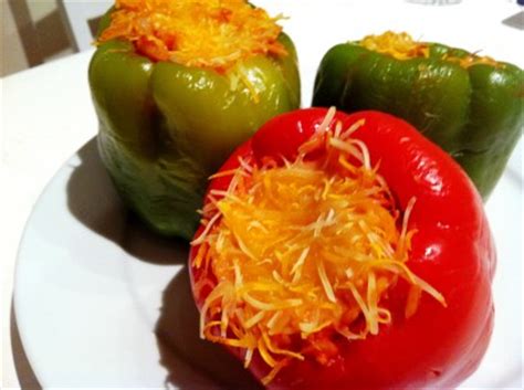 easy-ground-turkey-and-rice-stuffed-bell-peppers image