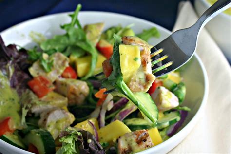 grilled-chicken-salad-with-mango-dressing image
