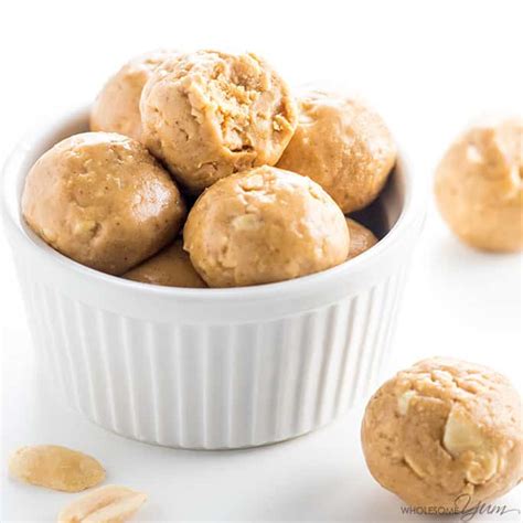 keto-peanut-butter-protein-balls-recipe-4-ingredients image