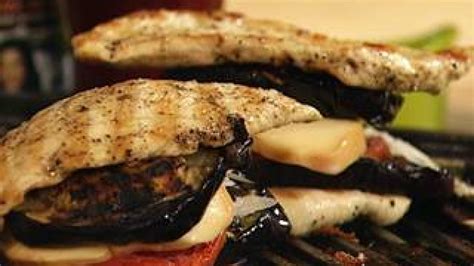 grilled-chicken-and-eggplant-parm-stacks image
