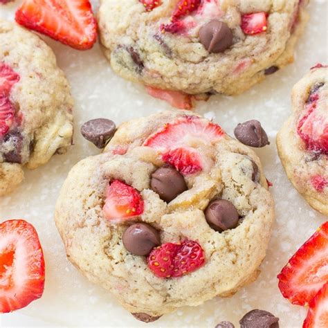 strawberry-cookies-with-chocolate-chips-deliciously image