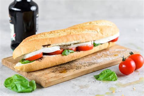 caprese-sandwich-with-tomato-mozzarella-and-fresh-basil image