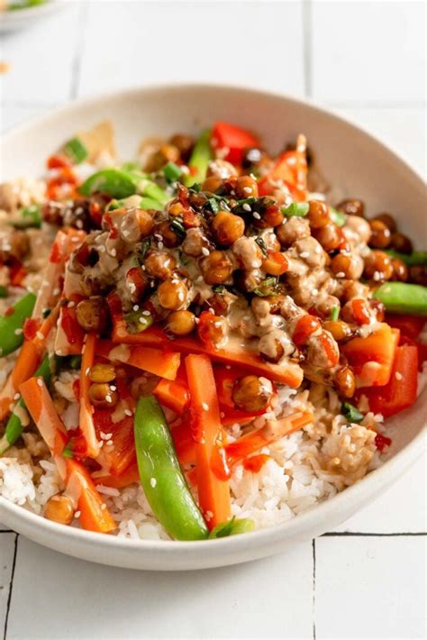vegan-teriyaki-chickpea-rice-bowls-running-on-real image