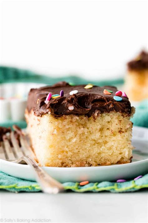 yellow-sheet-cake-with-chocolate-frosting-sallys-baking-addiction image