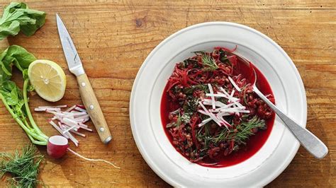 lentil-and-beet-soup-recipe-rachael-ray-show image