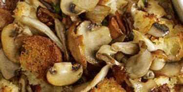 brioche-and-mushroom-stuffing-thanksgiving-recipes-holiday image