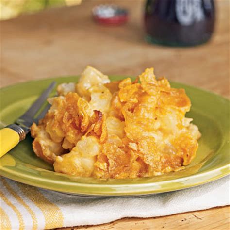 cheesy-potato-casserole-with-corn-flakes image