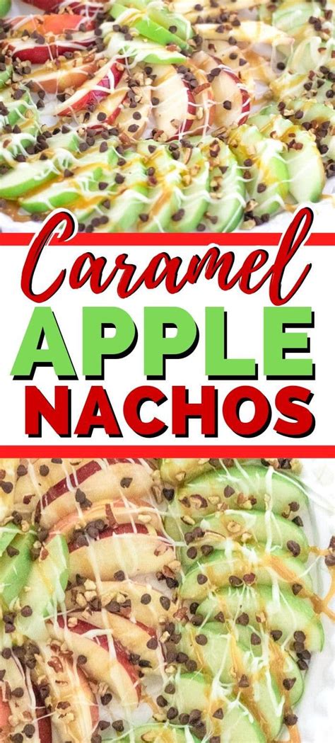 apple-nachos-recipe-10-minute-caramel-apple-snack image