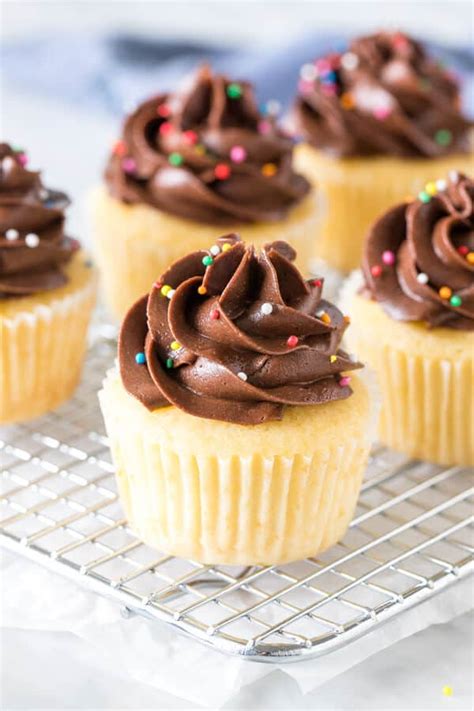 yellow-cupcakes-with-chocolate-frosting-just-so-tasty image