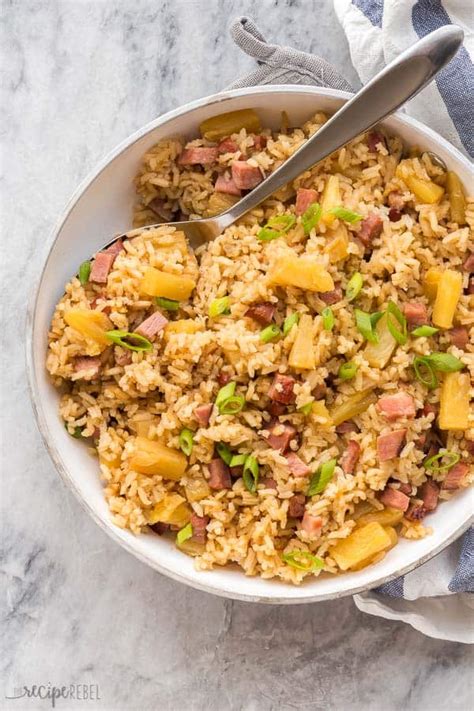 one-pot-ham-and-pineapple-rice-the-recipe-rebel image