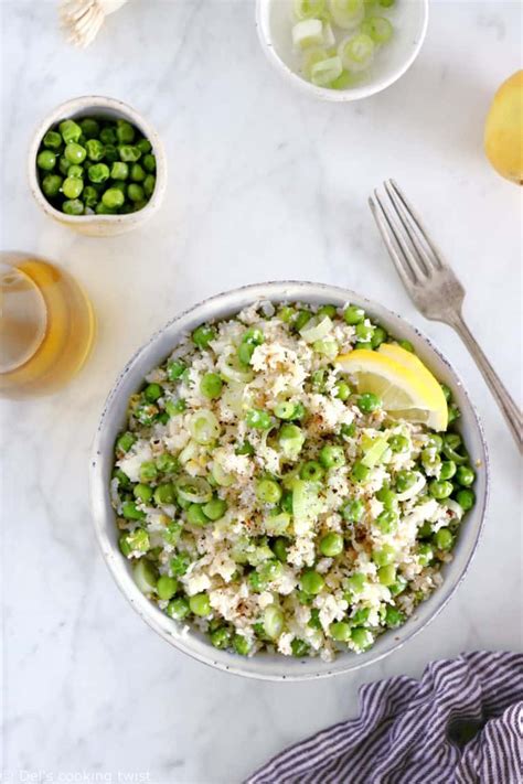 healthy-cauliflower-rice-with-peas-dels-cooking-twist image