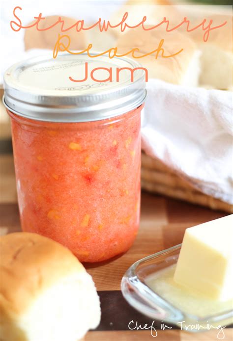 no-cook-strawberry-peach-jam-chef-in-training image