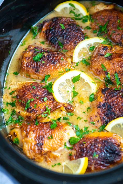 ultimate-slow-cooker-lemon-chicken-thighs-inspired image