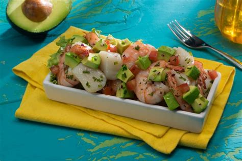 shrimp-scallop-ceviche-with-avocado-avocados image