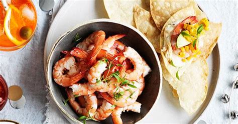 prawn-tostadas-with-corn-relish-and-chipotle-crme image