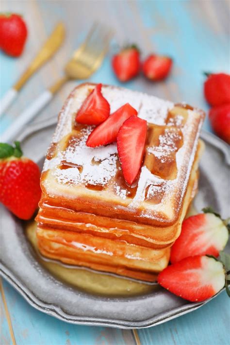 the-best-fluffy-homemade-belgian-waffle image