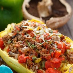 stuffed-spaghetti-squash-with-tomato-and-ground-beef image