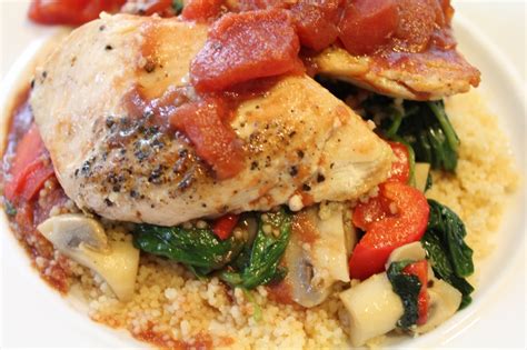 balsamic-chicken-with-spinach-mushrooms-couscous image