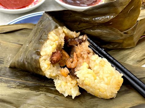 chinese-sticky-rice-in-bamboo-leaves-zongzi-粽 image