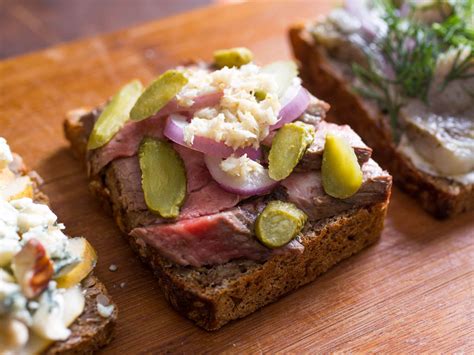 roast-beef-pickle-and-horseradish-smrrebrd-danish image