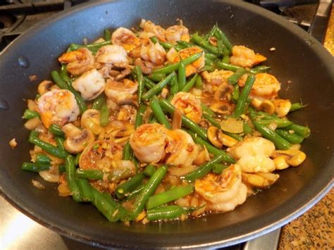 shrimp-green-bean-and-mushroom-stir-fry image