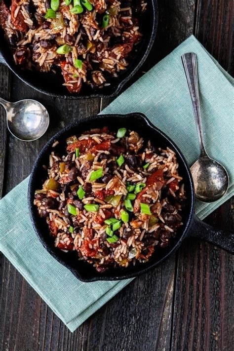 easy-black-beans-and-rice-recipe-with-smoked-sausage image
