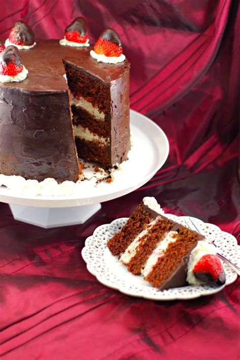 red-wine-strawberry-chocolate-cake-food image