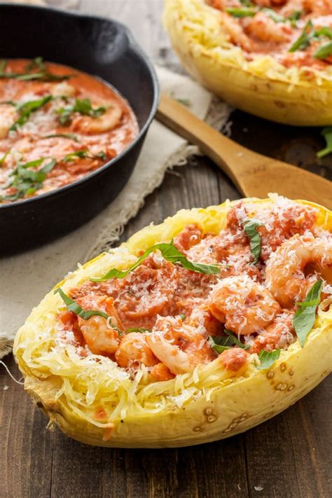 spicy-tomato-garlic-shrimp-with-spaghetti-squash image