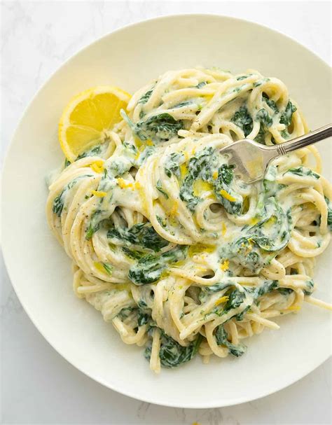 easy-lemon-ricotta-pasta-spinach image