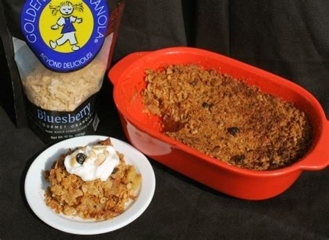 apple-crisp-with-bluesberry-granola-topping image
