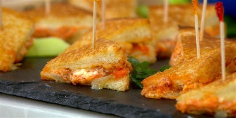 mini-spicy-buffalo-chicken-grilled-cheese-sandwiches image