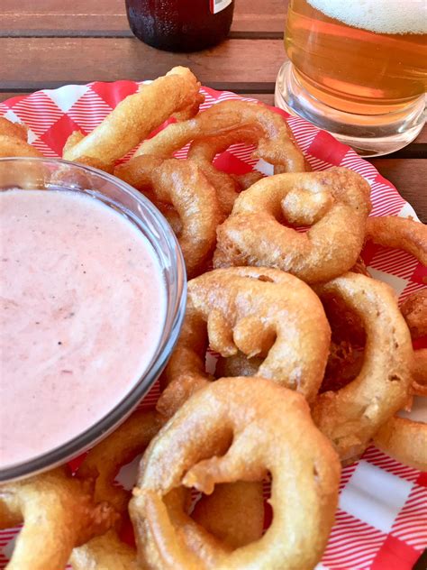 beer-battered-onion-rings-w-spicy-dipping-sauce image