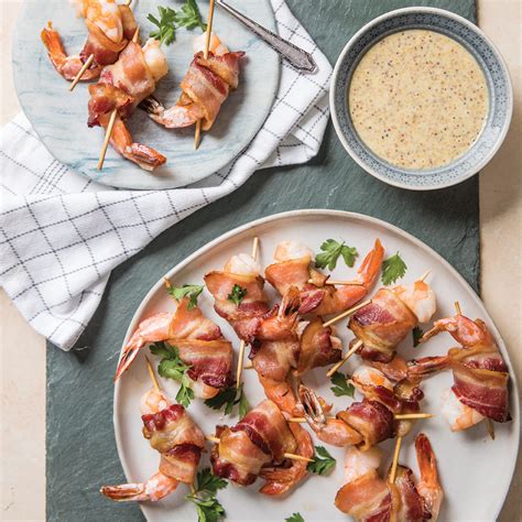 bacon-wrapped-shrimp-with-creole-mustard-dip image