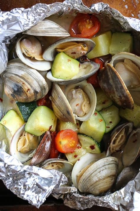 grilled-clams-in-foil-skinnytaste image