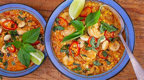 thai-shrimp-and-corn-chowder-recipe-rachael-ray-show image