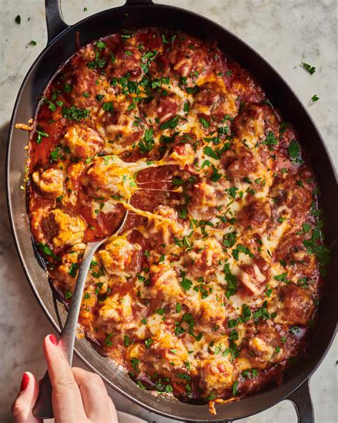 cheesy-meatball-casserole-recipe-without-pasta-the image