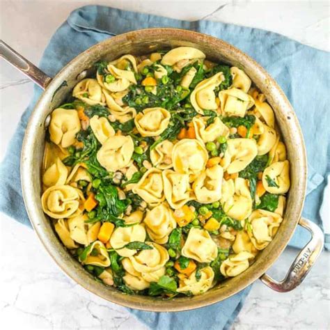 one-pot-tortellini-with-sweet-potatoes-and-spinach image